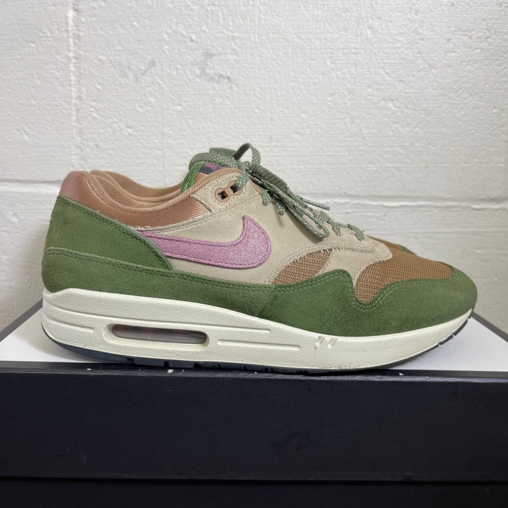 Nike Air Max 1 NH Treeline DR9773-300 Green Bordeaux Driftwood Sneaker Mens 9.5